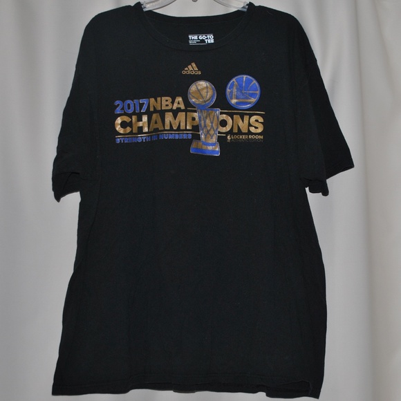 Golden State Warriors 2017 NBA Champs Adidas Tee - Picture 1 of 4